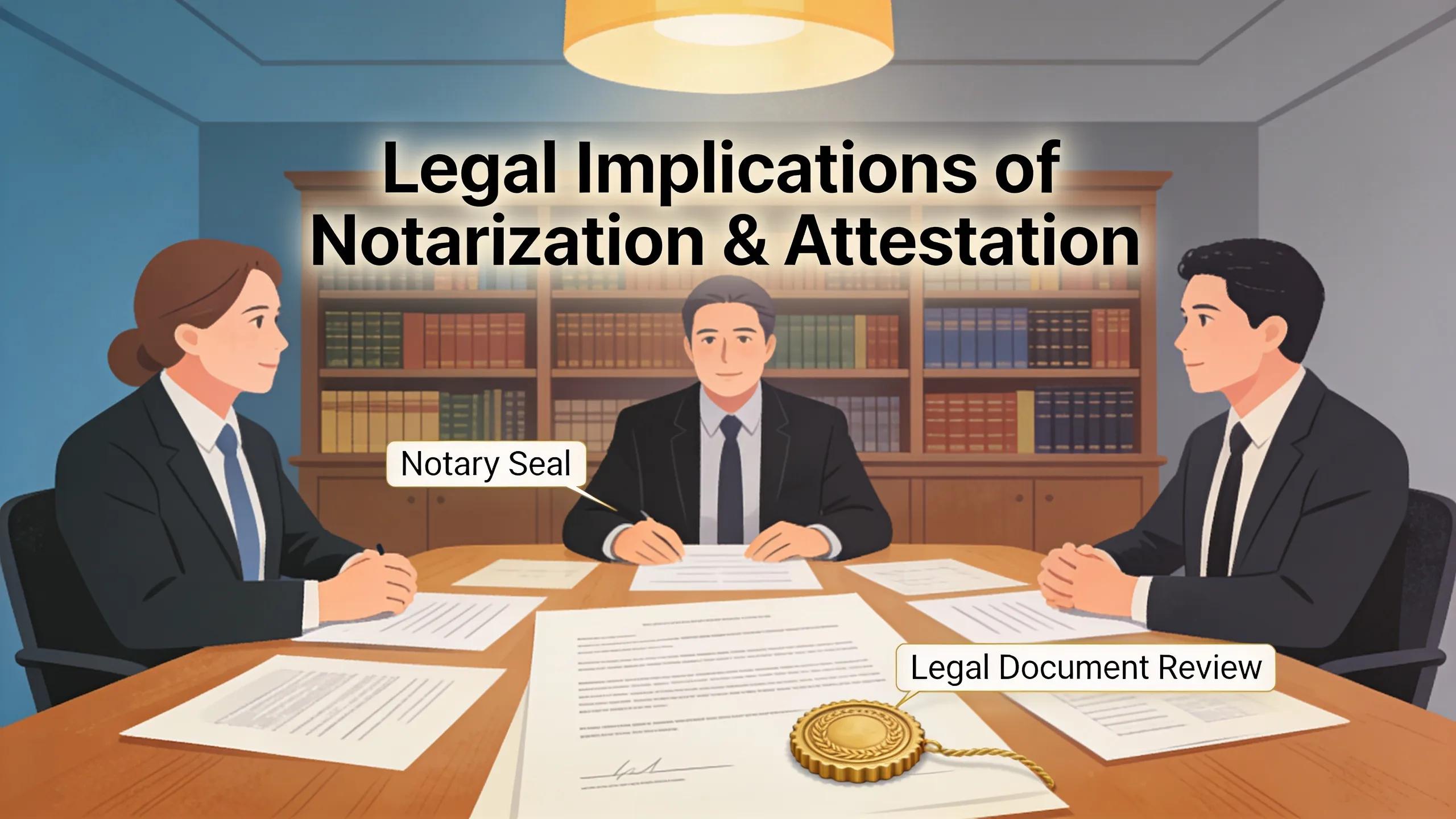 Group discussion on legal implications of notarization and attestation in document certification